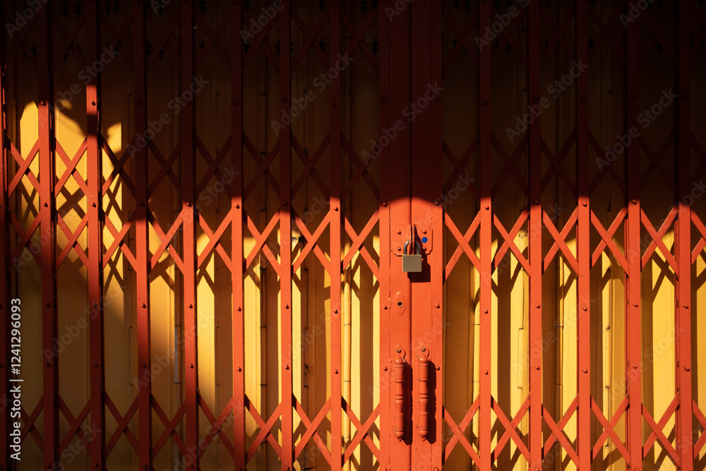Lock key shutter metal door