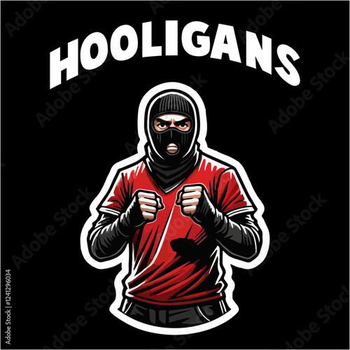 illustration vector graphic of Football fans ultras hooligan design for logo, t-shirt, sticker