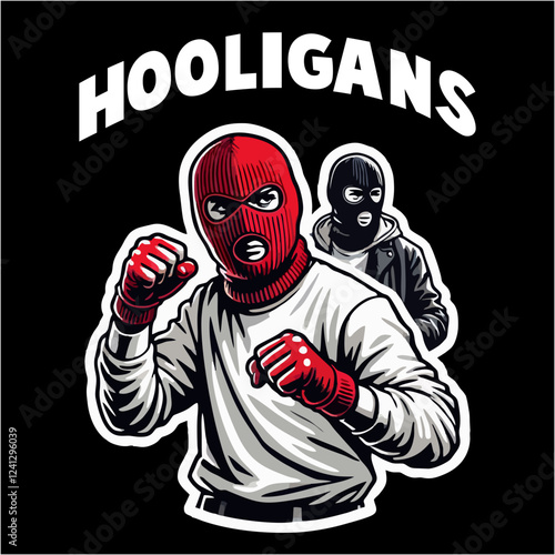 illustration vector graphic of Football fans ultras hooligan design for logo, t-shirt, sticker