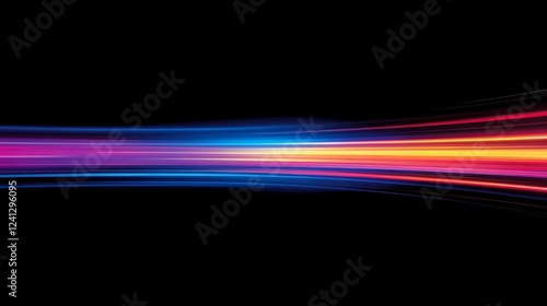 Abstract colorful light streaks motion background photo