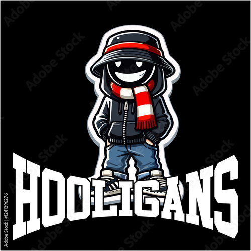 illustration vector graphic of Football fans ultras hooligan design for logo, t-shirt, sticker