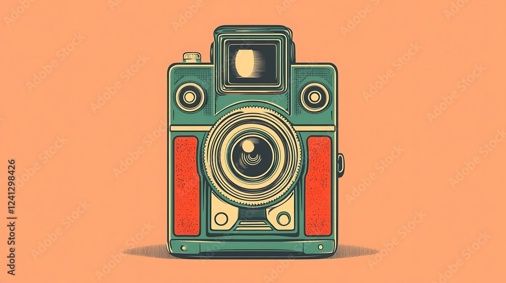 Fototapeta premium Vintage Camera Illustration