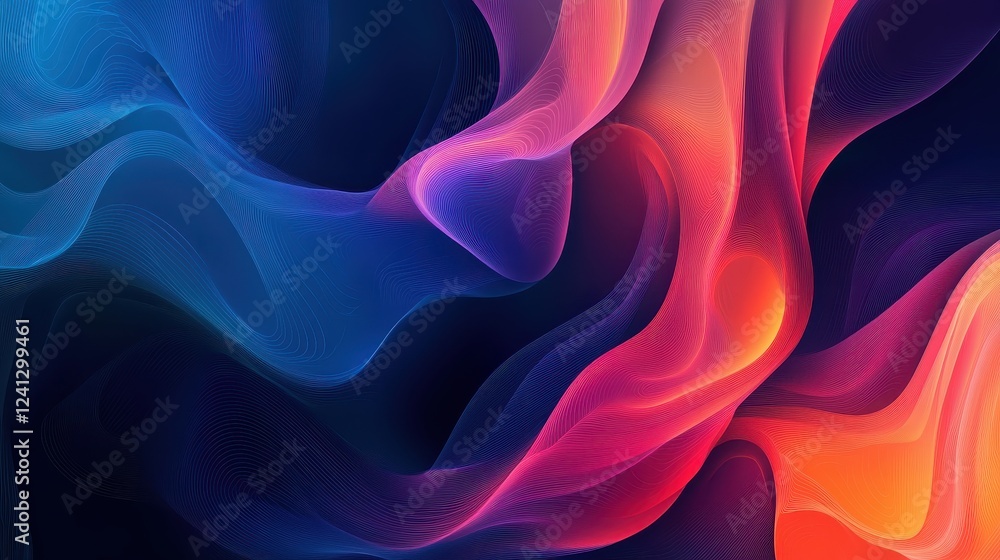 Abstract Colorful Swirling Wave Pattern Design Abstract Colorful Swirling Wave Pattern Design