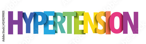 HYPERTENSION colorful vector typography banner