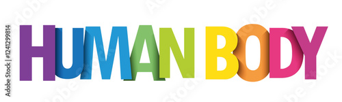 HUMAN BODY colourful vector typography banner