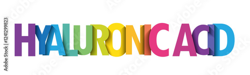 HYALURONIC ACID colorful vector typography banner