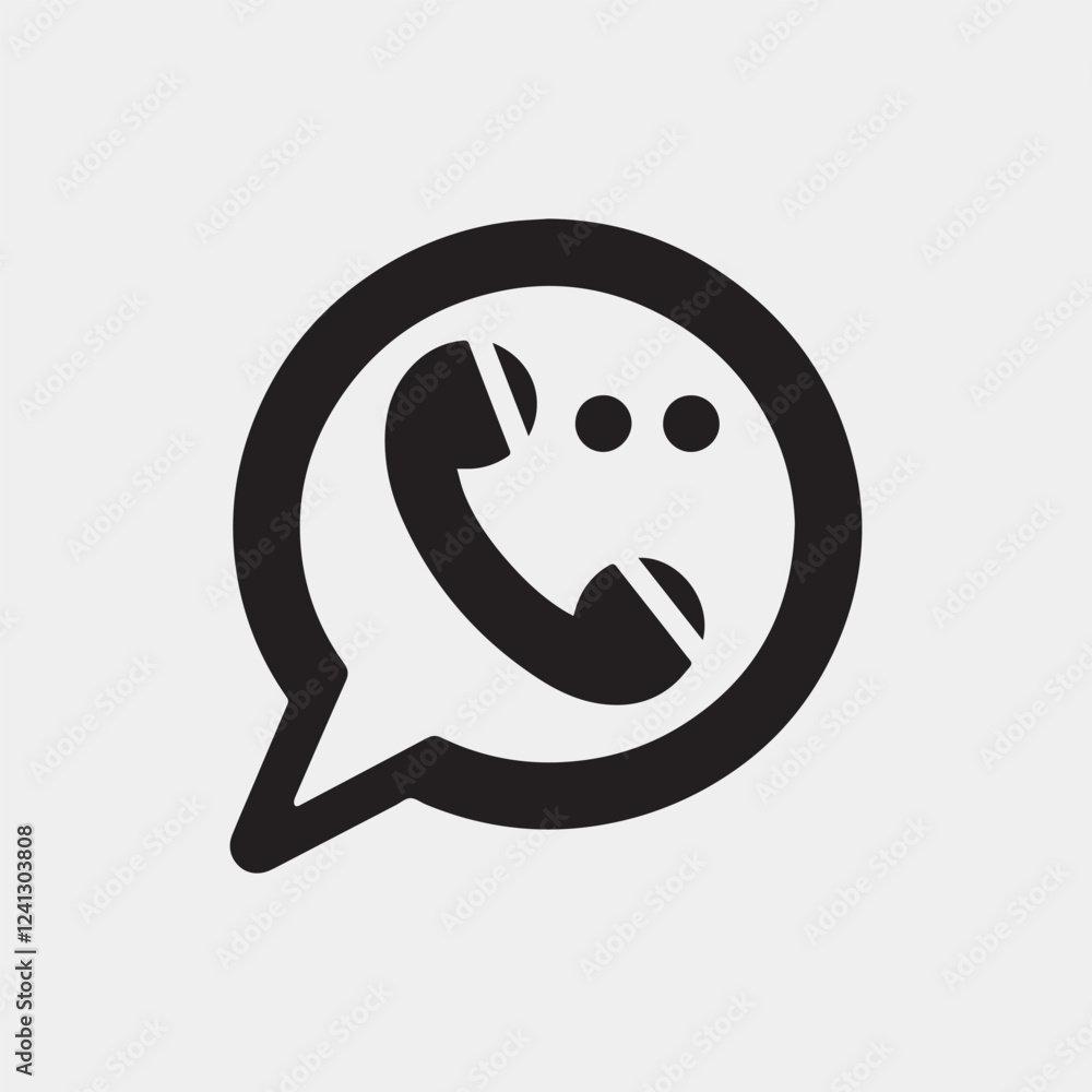 Phone Receiver Silhouette | Mobile & Landline Call Icon Design Phone Receiver Silhouette | Mobile & Landline Call Icon Design