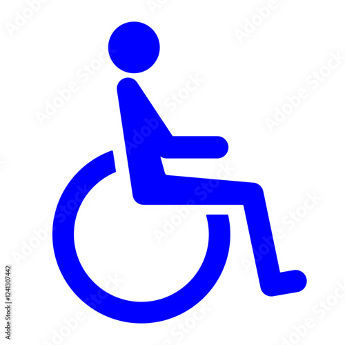 Modern Disability parking sign handicapped disabled icon symbol illustration