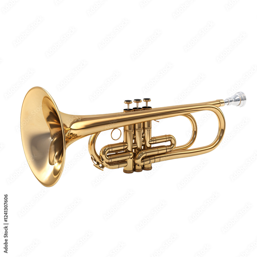 Obraz premium Trumpet isolated on transparent background