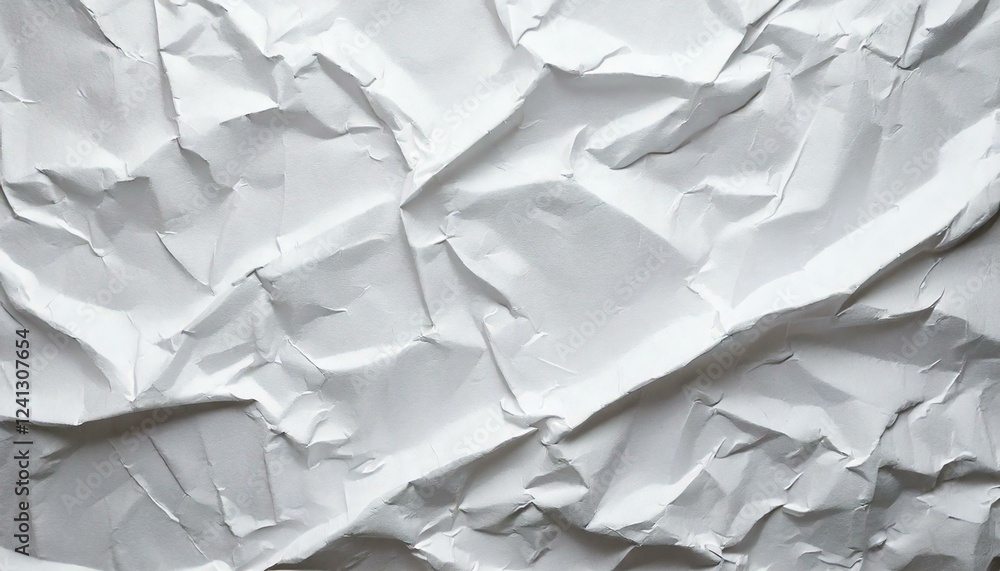 White crumpled and creased glued wrinkled paper poster texture background White crumpled and creased glued wrinkled paper poster texture background