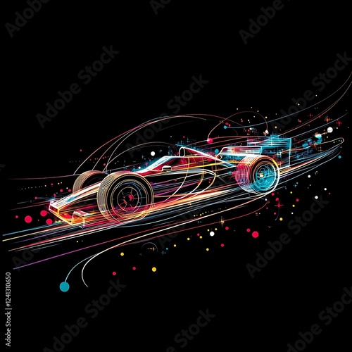 Abstract Formula Racing Car photo