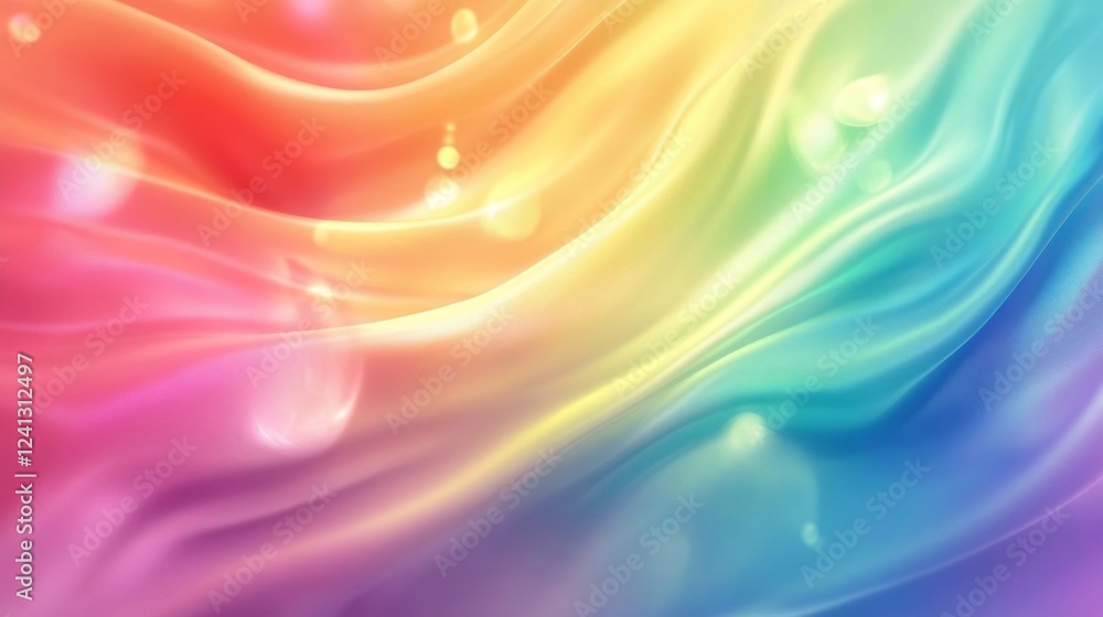 Colorful abstract waves flowing seamlessly in bright pastel hues Colorful abstract waves flowing seamlessly in bright pastel hues
