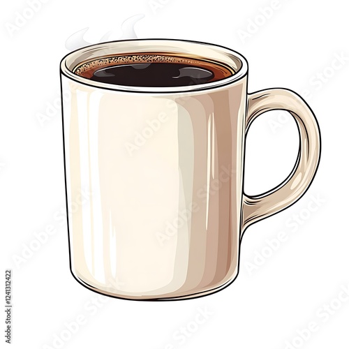 Illustration of a mug of coffee photo