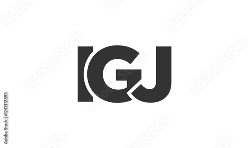 Free Download IGJ logo design template with strong and modern bold text. Initial based vector logotype featuring simple and minimal typography. Trendy company identity. - GFXLoad