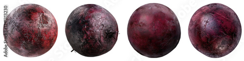 Beetroot isolated on transparent background, PNG, Set of