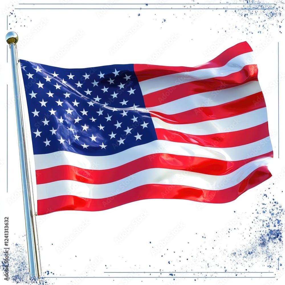 Obraz premium American Flag Waving