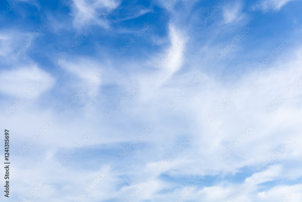 Fototapeta premium Beautiful blue sky with a white clouds