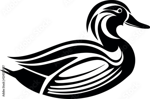 Duck silhoutte vector illustration