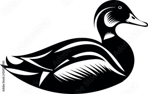 Duck silhoutte vector illustration