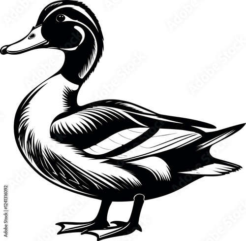 Duck silhoutte vector illustration