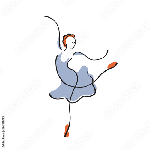An Elegant Ballerina in Dynamic Motion