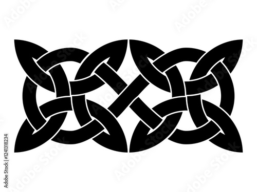 series of celtic knot trinity endless isolated on white background for tattoo logo icon symbol. vector illustration	