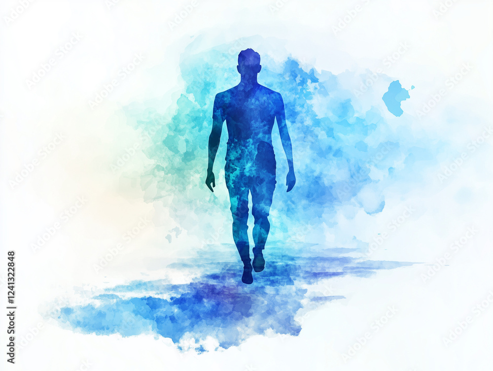 Abstract Silhouette of a Walking Figure Abstract Silhouette of a Walking Figure