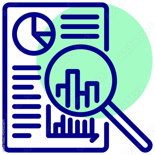 analyze vector mixed outline icon