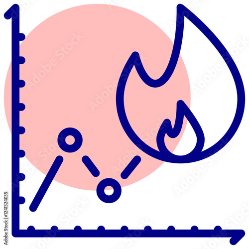trandingb topic vector mixed outline icon
