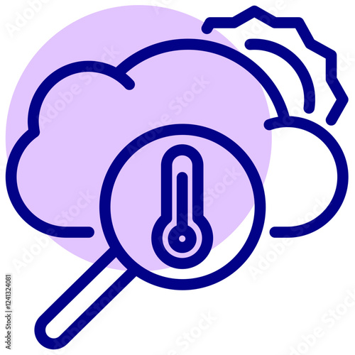 weather forecasting vector mixed outline icon