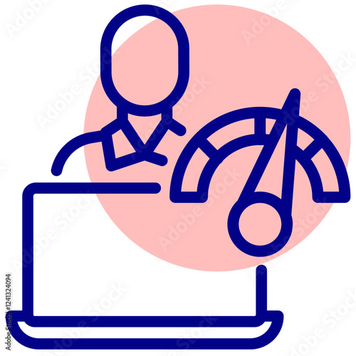 workload vector mixed outline icon