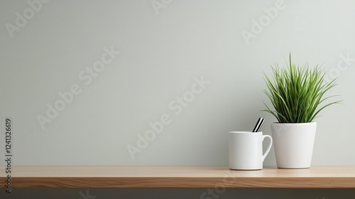 Wallpaper Mural Minimalist startup desk setup with a productivity planner, focused work environment Torontodigital.ca