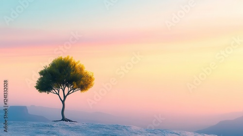 A time-lapse concept of a tree struggling to survive in an environment with high PM 25 levels