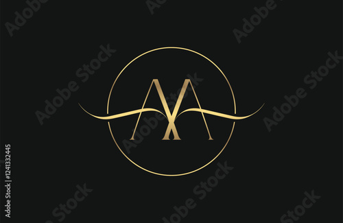 Beautiful letter AA monogram in incredibly luxury and classy style, elegant circular letter AA logo template for a high-end brand personality
