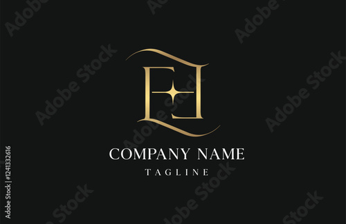 Stylish Elegant Luxury Initial Letter EE Logo Vector. Initial Letter EE Monogram Elegant Logo Inspiration. Premium Golden Letter R Logo Character. Vector Logo Illustration


