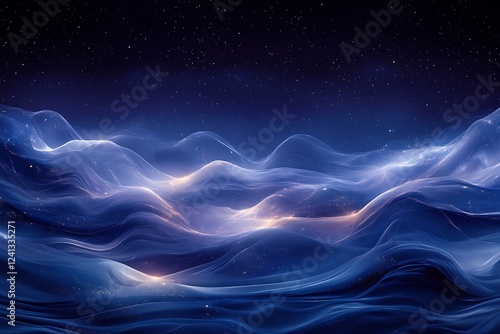 Wallpaper Mural Celestial Waves Under a Starry Night Sky Torontodigital.ca