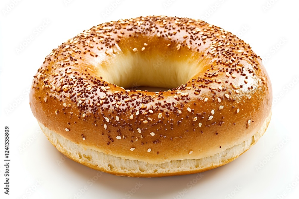 a bagel isolated on white background. a bagel isolated on white background.