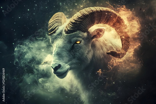 aries sign in a horoscope in cosmos