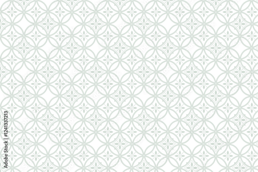 Fototapeta premium Seamless Geometric Floral Pattern Design Background