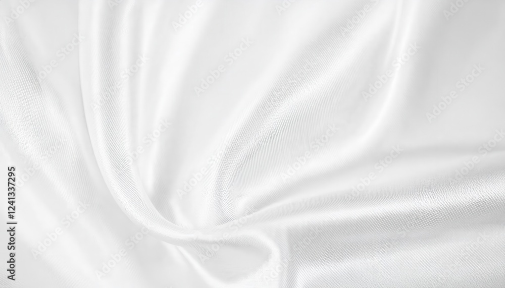 luxurious white silk fabric with soft swirling folds, smooth texture, and gentle sheen, ideal for background luxurious white silk fabric with soft swirling folds, smooth texture, and gentle sheen, ideal for background