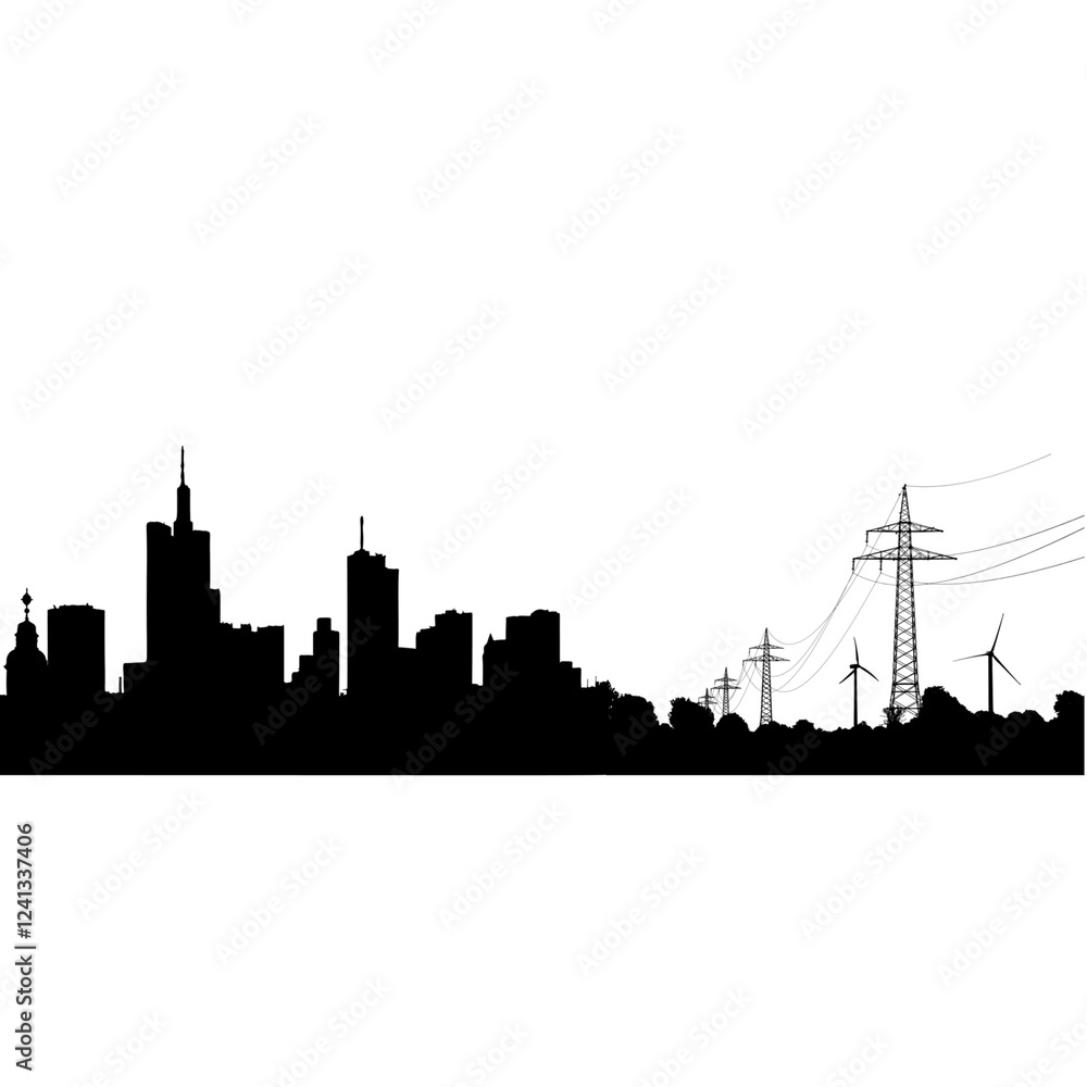 Fototapeta premium City skyline silhouette