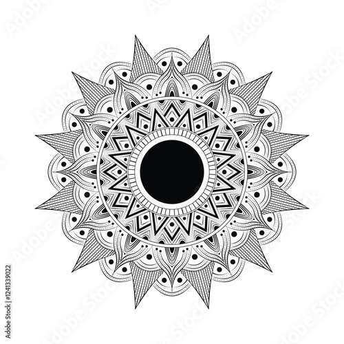 Circular pattern in form of decorative mandala design
