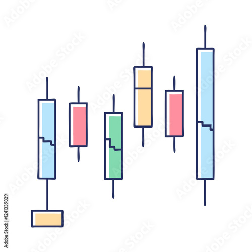 candlestick chart icon, candlestick chart vector illustration-simple illustration of candlestick chart, perfect for candlestick chart logos and icons