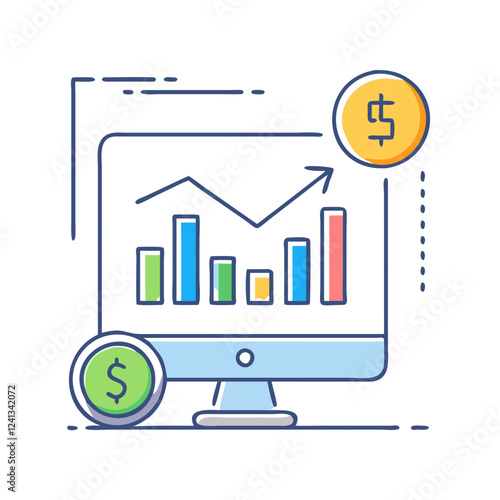 stock symbol icon, stock symbol vector illustration-simple illustration of stock symbol, perfect for stock symbol logos and icons