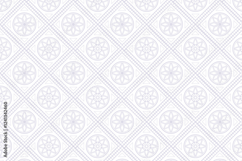 Seamless Geometric Floral Pattern Design Background Seamless Geometric Floral Pattern Design Background
