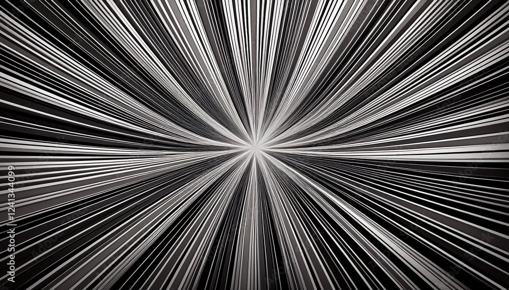 an summary black and white paintings offering a putting radial burst of traces emanating from a critical point creating a dramatic visible impact an summary black and white paintings offering a putting radial burst of traces emanating from a critical point creating a dramatic visible impact
