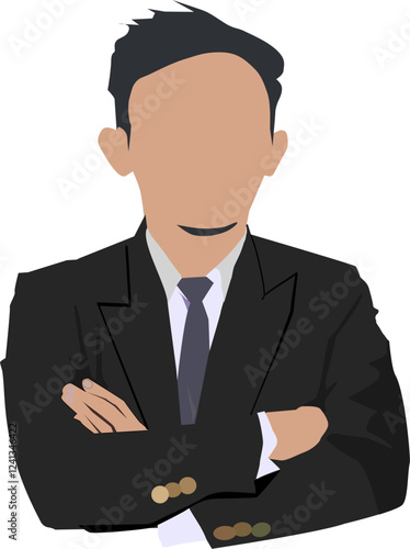 human resources and businessman icon concept, human vector in trendy flat style, Symbol for your website design, logo, app