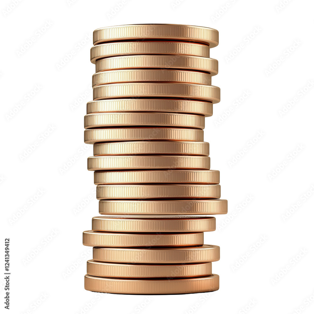 A stack of gold coins arranged neatly, showcasing their shiny surfaces and textured edges. A stack of gold coins arranged neatly, showcasing their shiny surfaces and textured edges.