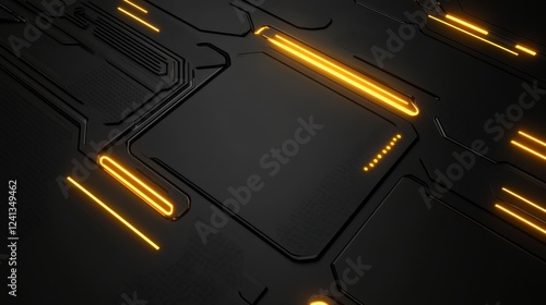 Futuristic Circuit Board Design: High-Tech Abstract Art