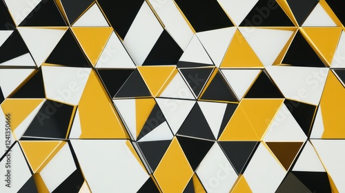 Geometric Triangular Wall Design - Modern Architectural Facade